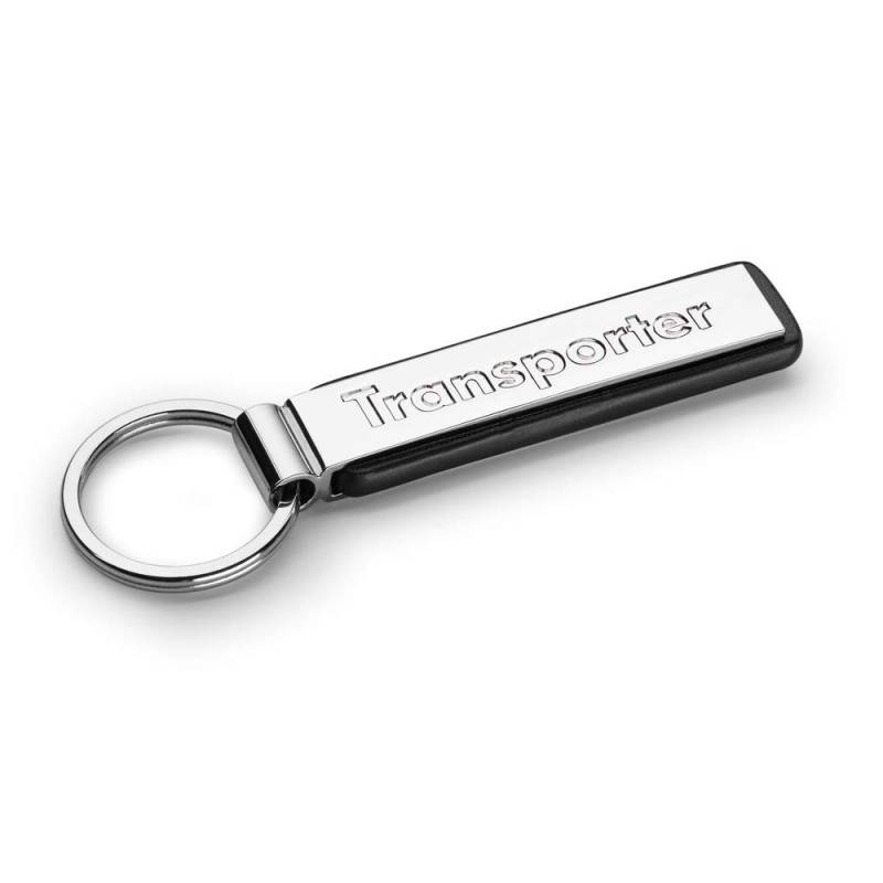 Volkswagen 000087010APYCC Schlüsselanhänger Transporter Schriftzug Keyring Metall Anhänger, Silber von Volkswagen