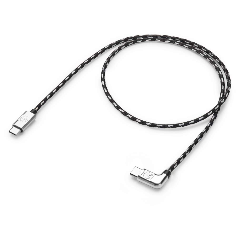 Volkswagen 000051446BC Anschlusskabel Ladekabel Datenkabel USB-C auf USB-C Verbindungskabel Premium Kabel 70cm, mit VW Logo von Volkswagen