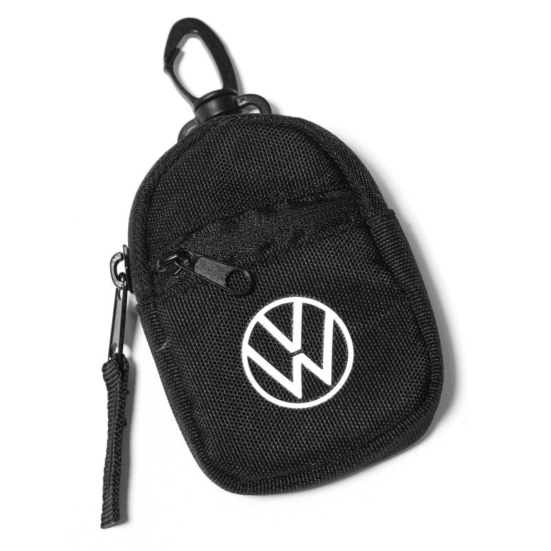 Volkswagen 000087010CP Schlüsseltasche RFID-Schutz Fahrzeugschlüssel, schwarz, mit weißem VW Logo von Volkswagen