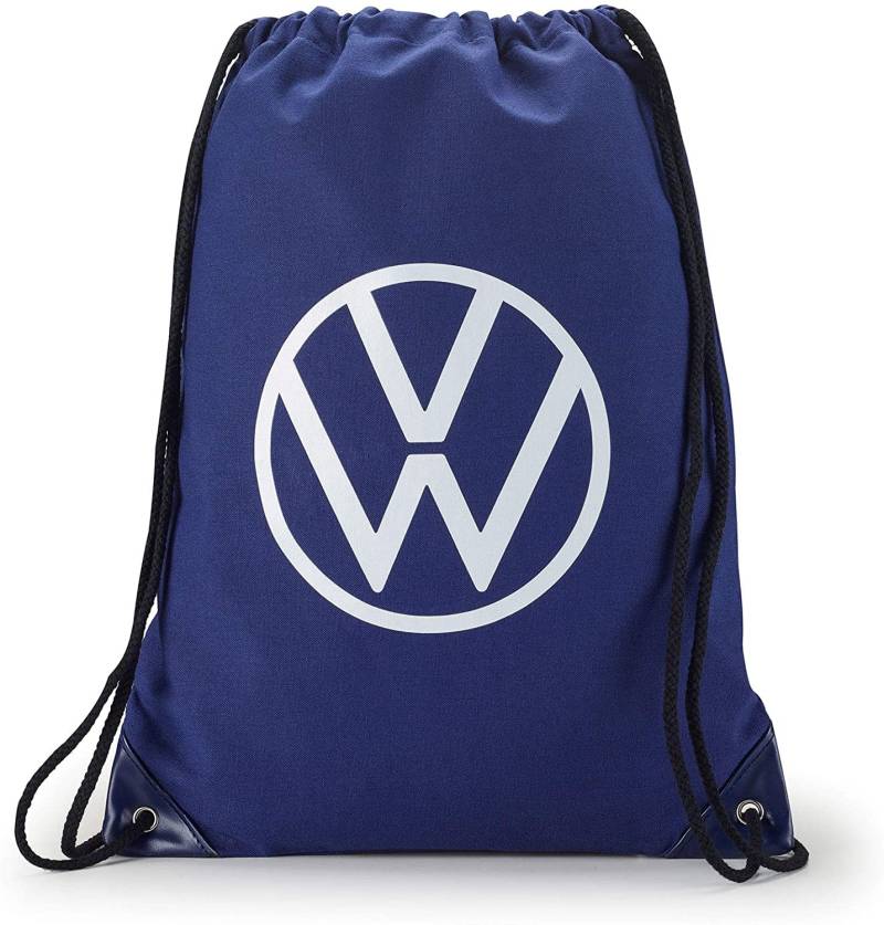 Volkswagen 000087318K Turnbeutel Sportbeutel Tasche Rucksack Beutel, mit neuem VW Logo, blau von Volkswagen