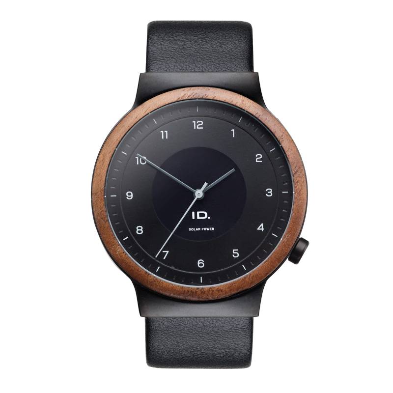 Volkswagen 11G050800 Solar Armbanduhr ID. Design Logo Uhr Holzgehäuse, schwarz von Volkswagen