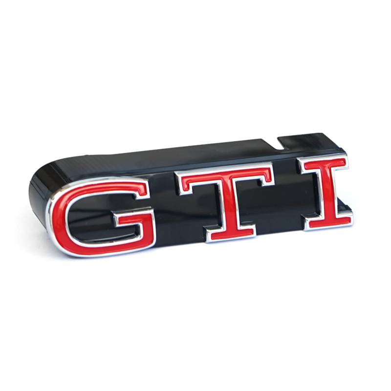 Volkswagen 1S0853679CKRR Schriftzug GTI Kühlergrill Emblem Logo Zeichen, Chrom/rot von Volkswagen