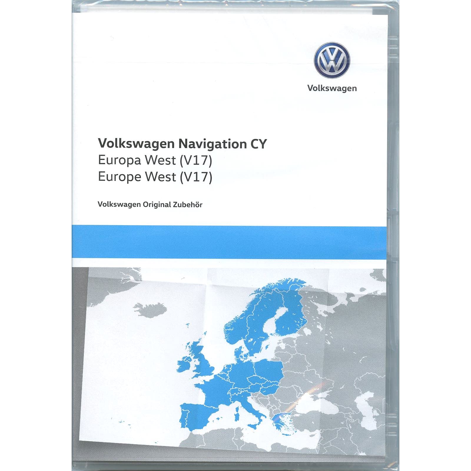 Volkswagen 1T0051859AS Navigations-DVD-ROM Europa West V17, nur für RNS 510/810, nur für Geräteplattform CY von Volkswagen