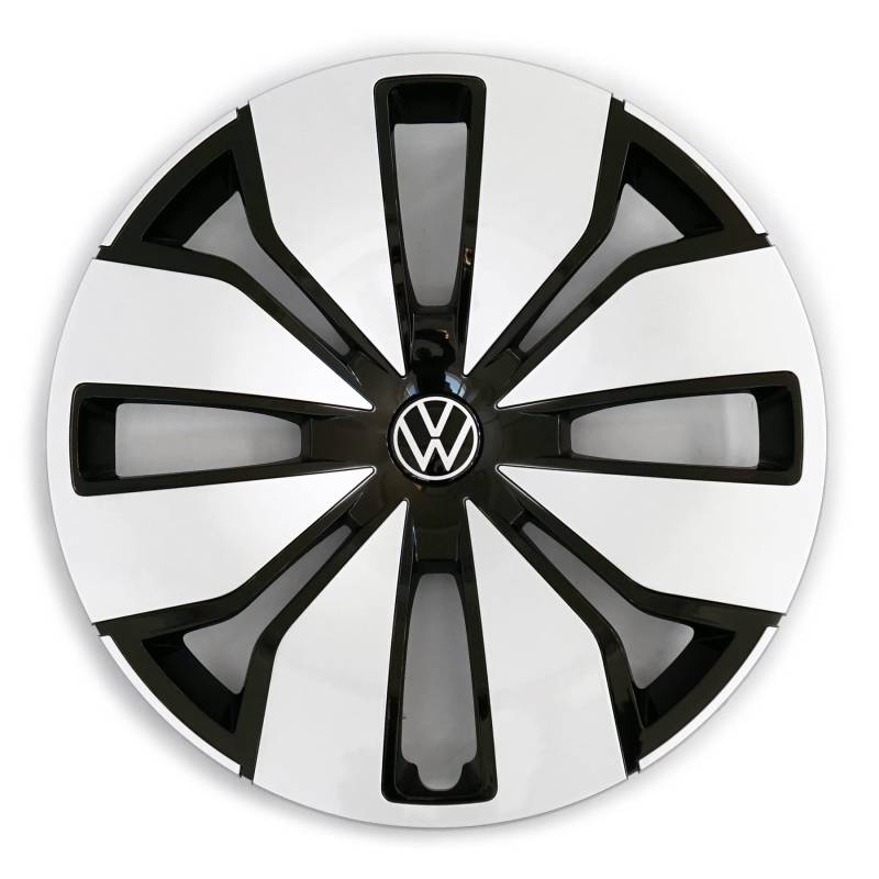 Volkswagen 1T3601147VFC Radzierblende (1 Stück) Radblende vorn 18 Zoll Radkappe Stahlfelge, Silber/schwarz von Volkswagen