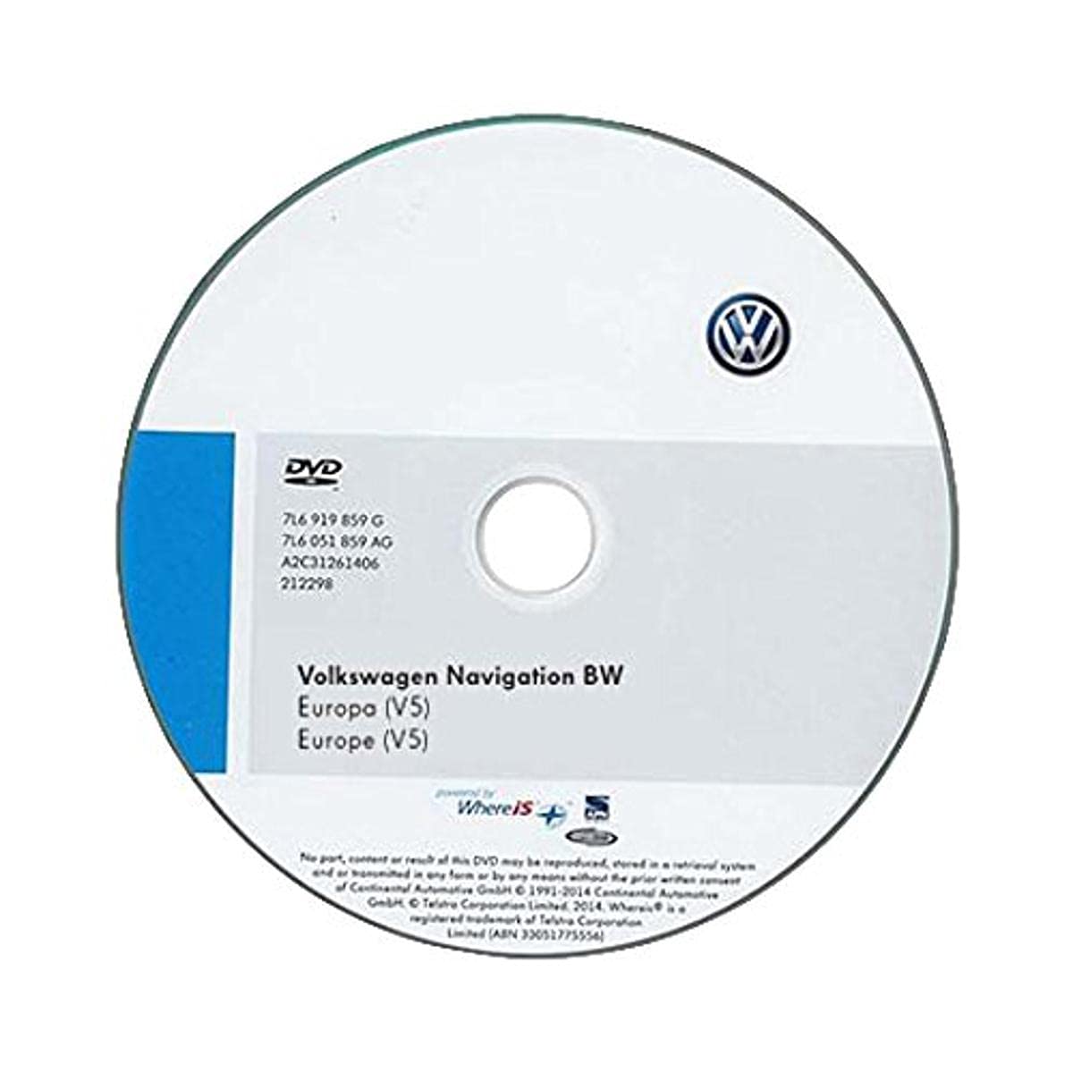 Volkswagen 2E0051859N DVD-ROM für Navigationssystem BW Europa (V5) von Volkswagen