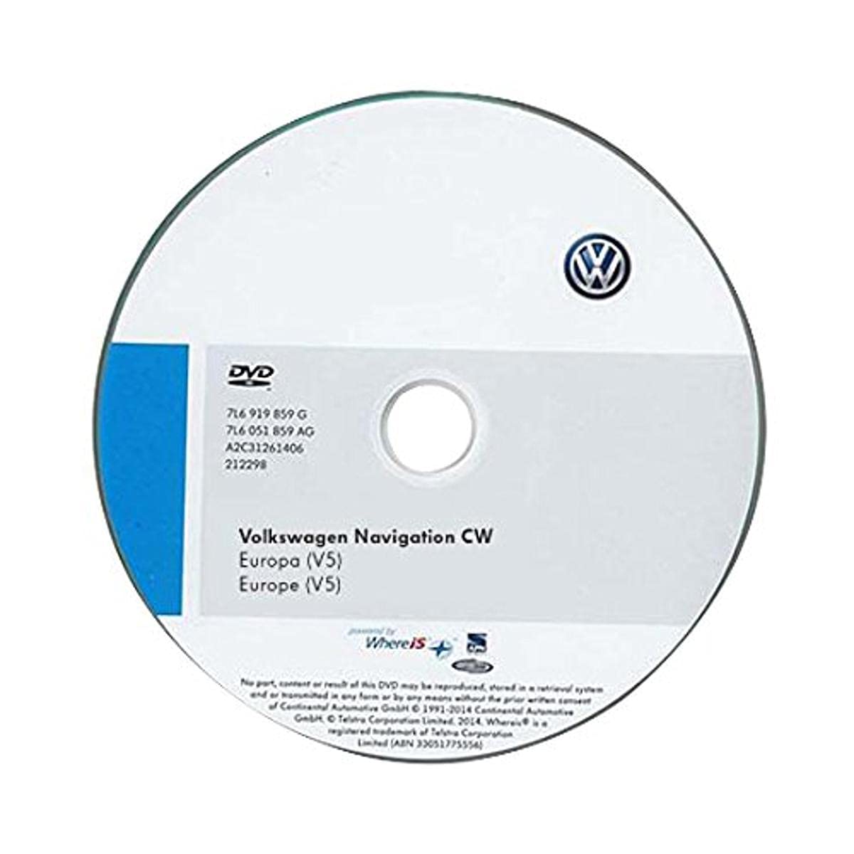 Volkswagen 2E0051859P DVD-ROM für Navigationssystem CW Europa (V5) von Volkswagen