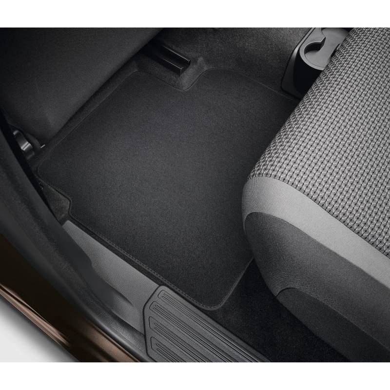 Volkswagen 2H0061276WGK Textilfußmatten Premium Velours Fußmatten 2X Stoffmatten hinten, schwarz von Volkswagen