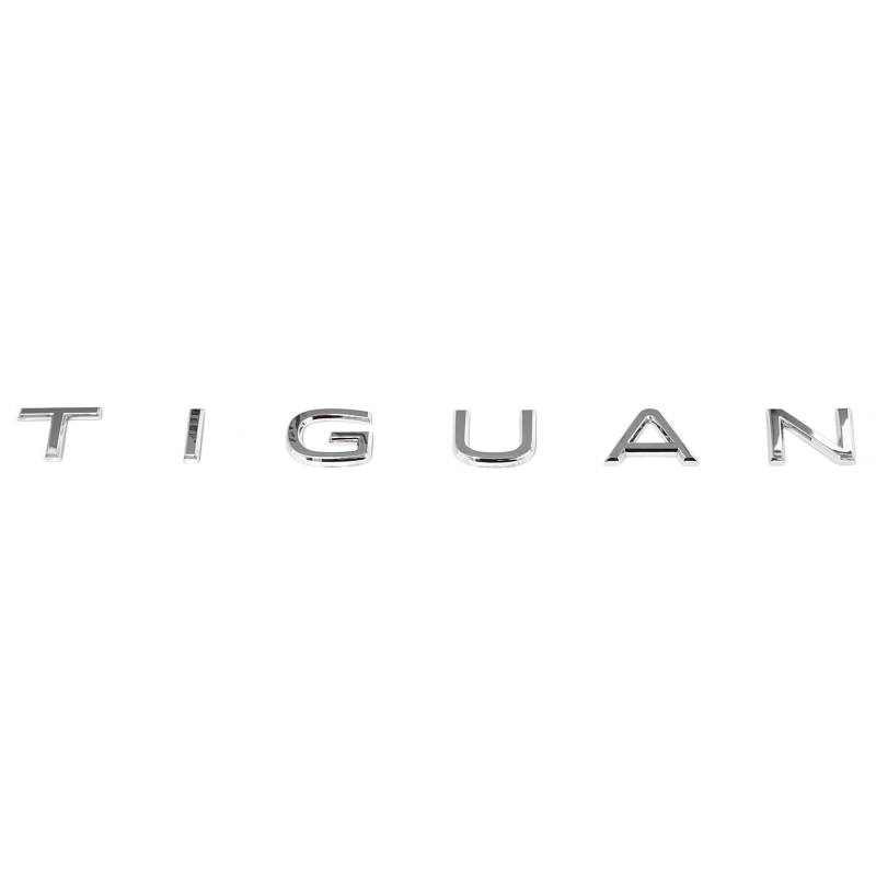 Volkswagen 5718536872ZZ Schriftzug Tiguan Heckklappe Emblem Logo Zeichen Modellschriftzug, Silber von Volkswagen