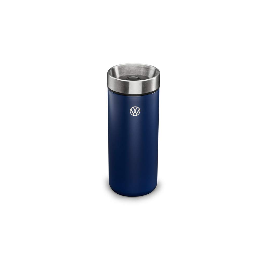 Volkswagen 5H0069604 Thermobecher New Trinkflasche Edelstahl Lasergravur, blau von Volkswagen