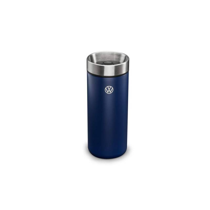 Volkswagen 5H0069604 Thermobecher New Trinkflasche Edelstahl Lasergravur, blau von Volkswagen