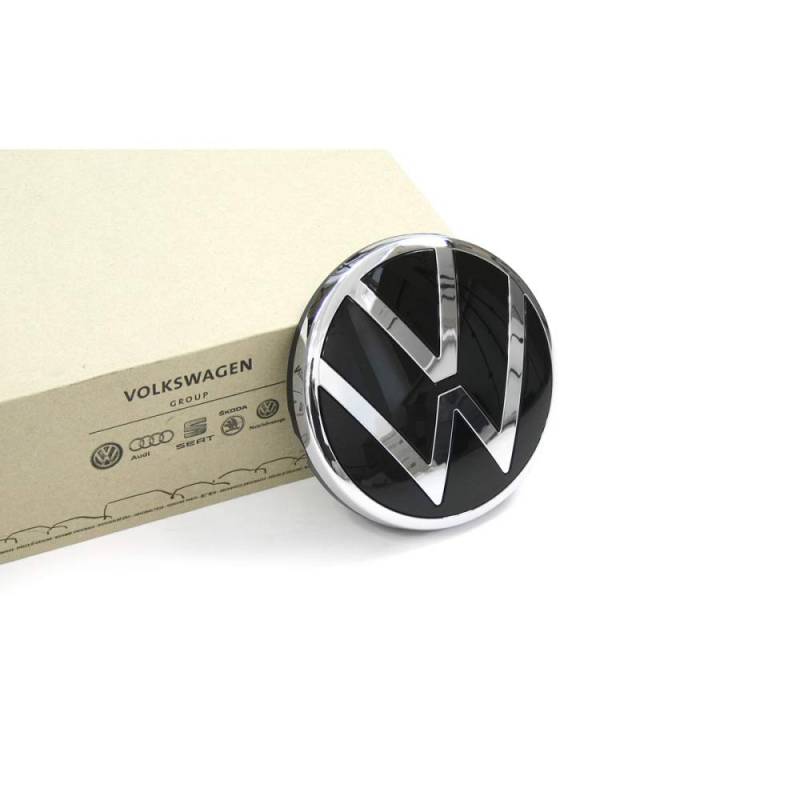 Volkswagen 5H0898633 Emblem Heckklappe Zeichen Logo chrom/schwarz, nur für Fahrzeuge ohne Rückfahrkamera, nur ab Modelljahr 2021 von Volkswagen