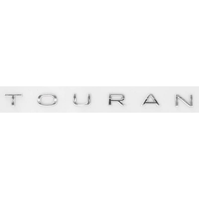 Volkswagen 5TA853687A2ZZ Schriftzug Touran Aufkleber Emblem Heckklappe Logo, Chrom glänzend von Volkswagen