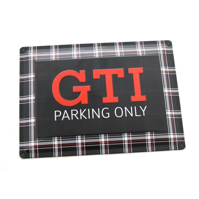 Volkswagen Classic Parts Original GTI Blechschild Parking Only Schild Parkplatz Garage von Volkswagen