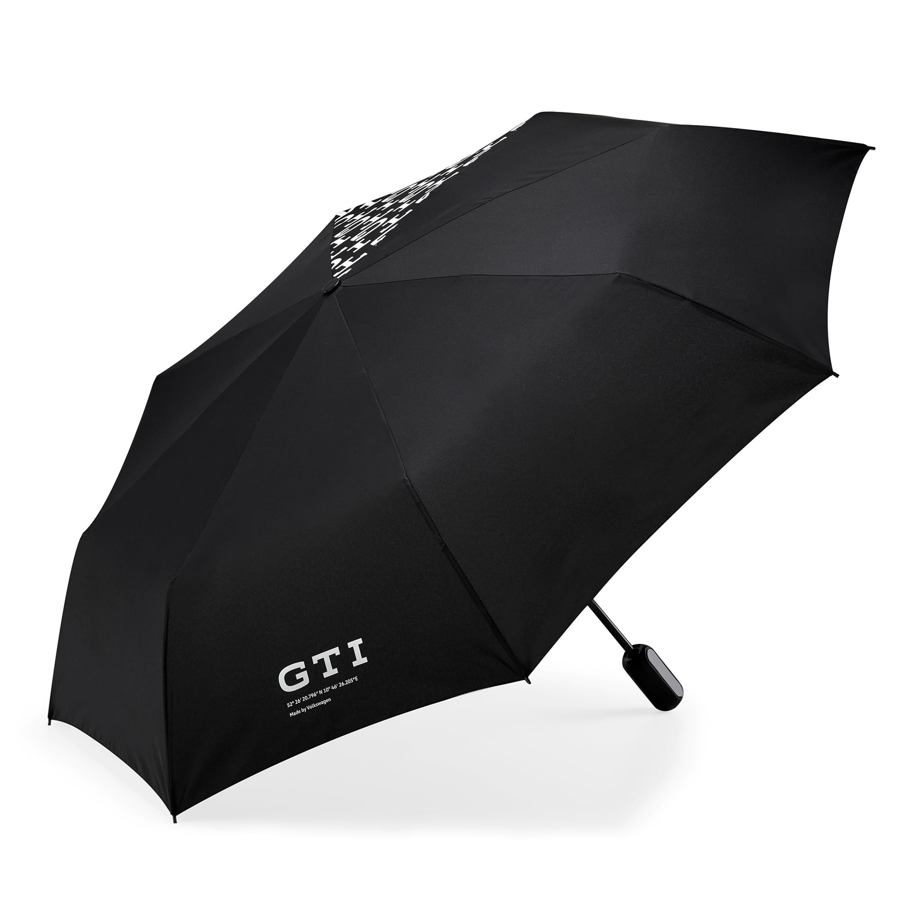 Volkswagen 5HV087602 Regenschirm GTI Taschenschirm Automatik Schirm Logo Koordinaten, schwarz von Volkswagen