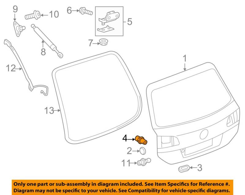 Volkswagen Original VW Rear Boot TailgAdjustable Stop Buffer - 6Q6827499C von Volkswagen