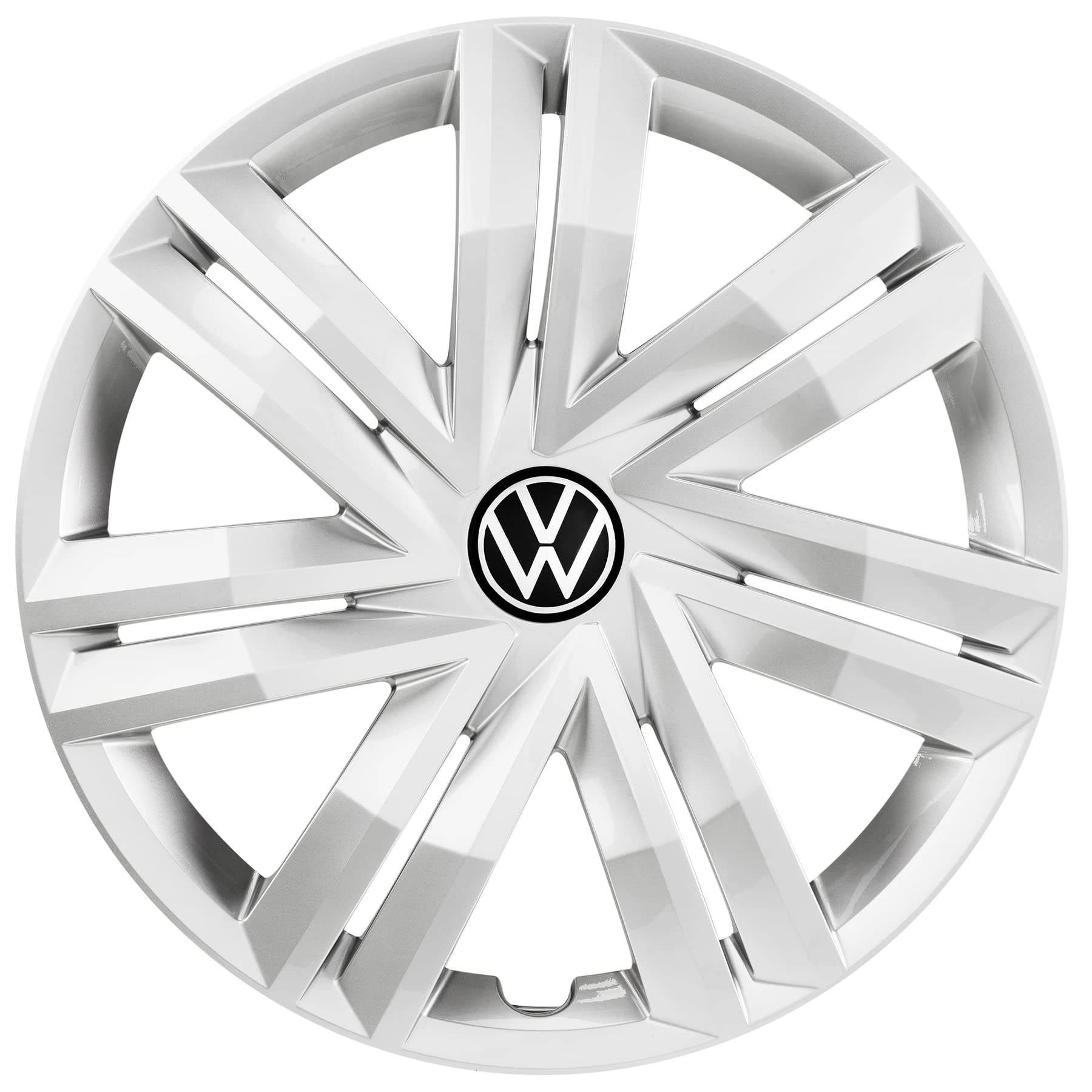 Volkswagen 5G0071456YTI 5G0071456 YTI Radkappen Radzierblenden für  Stahlfelgen - 4 Stück, Silber (Brillantsilber ), 16 Zoll