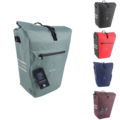 Voltano - Fahrradtasche - Hochwertige Gepäckträgertasche - Eisblau Fahrradtasche - 100% wasserdicht - 28 Liter von Voltano