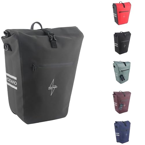 Voltano - Fahrradtasche - Hochwertige Gepäckträgertasche - Olivgrün Fahrradtasche - 100% wasserdicht - 28 Liter von Voltano