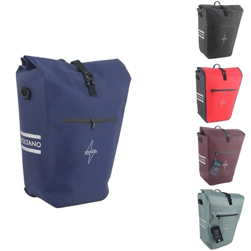 Voltano Luxus E-Bike Fahrradtasche 28L - Marineblau - Fahrradtasche mit Laptopfach - 100% wasserdicht - Mit kostenlosem Schultergurt von Voltano