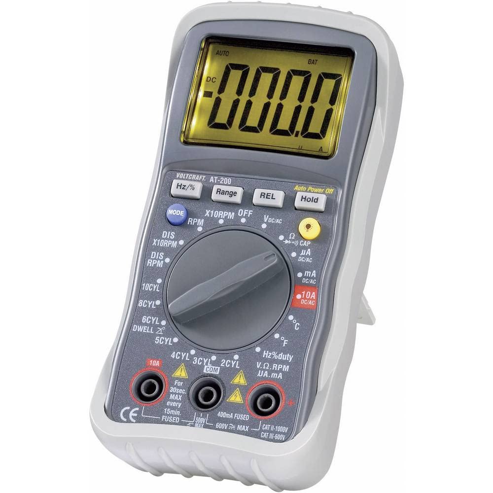 VOLTCRAFT AT-200 Hand-Multimeter digital KFZ-Messfunktion CAT III 600 V Anzeige (Counts): 4000 von Voltcraft