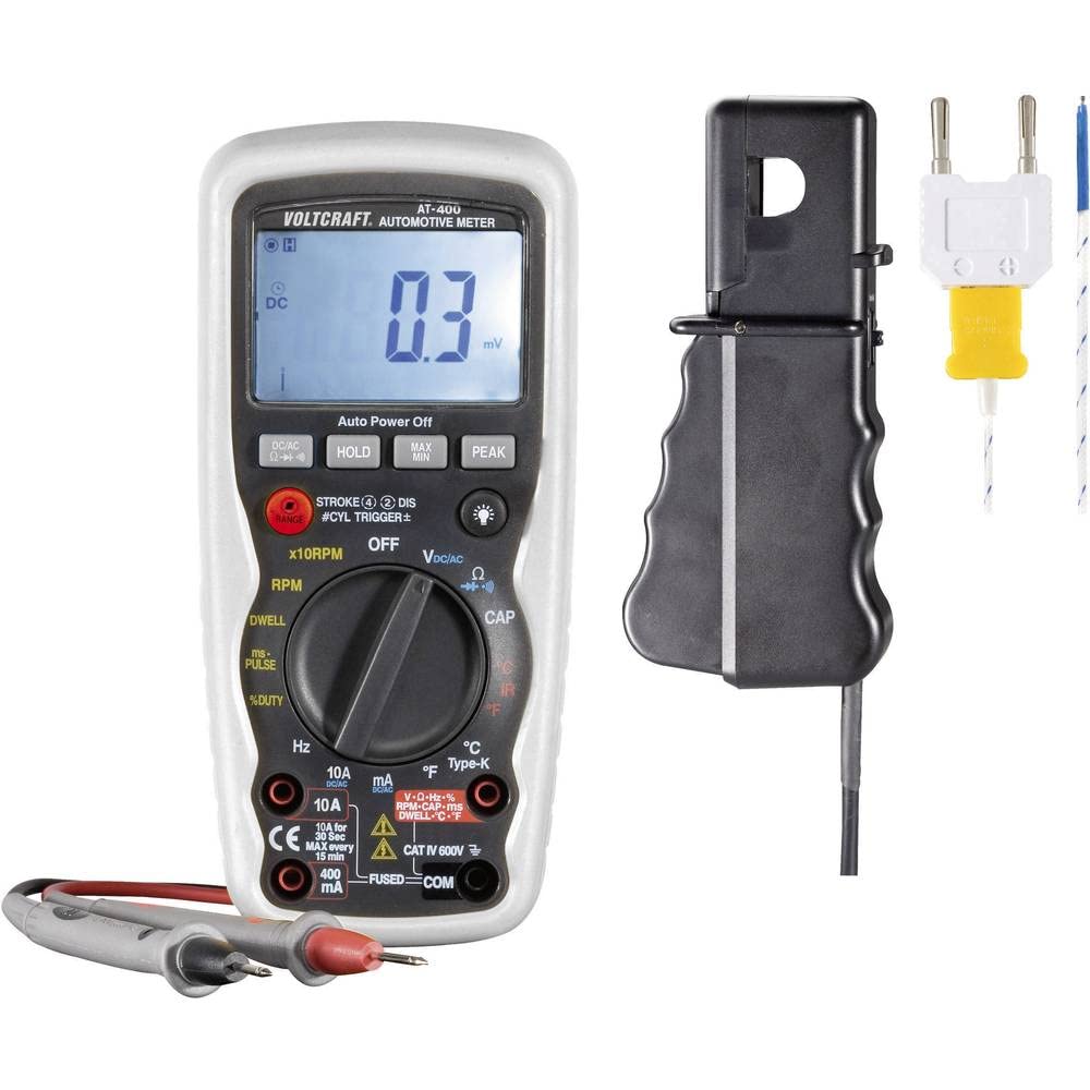 VOLTCRAFT AT-400 Hand-Multimeter digital KFZ-Messfunktion CAT IV 600 V Anzeige (Counts): 4000 von Voltcraft