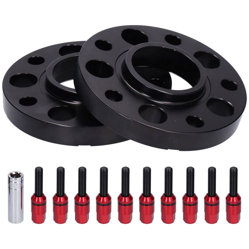 Radadapter für Nabenbohrung, Spurverbreiterung 20mm 5x112 für Auto(rot) von Voluxe