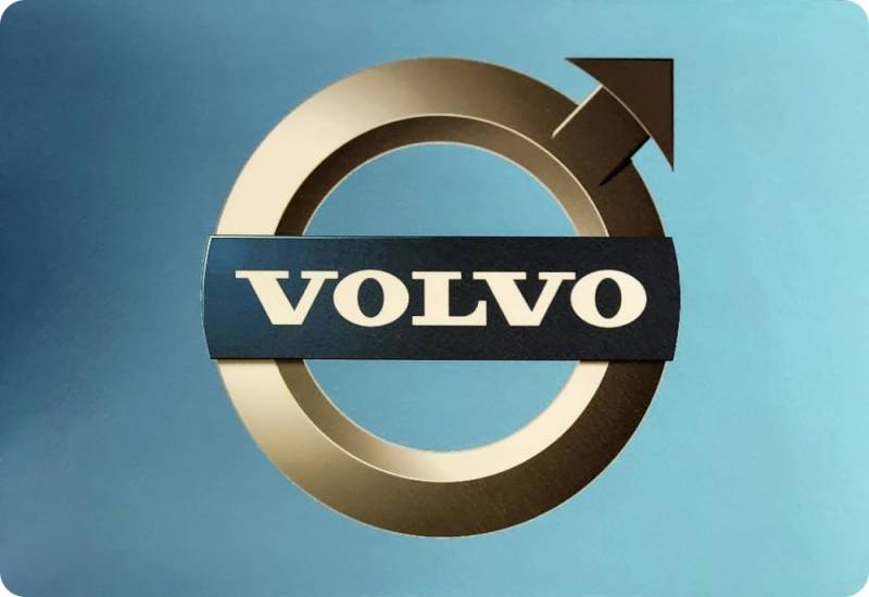 Fußmatte mit Logo Volvo, 60x40cm in blau LKW-Fußmatte, Teppich zur Innenausstattung | Schmutzfänger LKW, PKW, Wohnung | Universal Auto-Matte, Autofußmatte, Zubehör fürs Truck-Fahrerhaus von Schilderfeuerwehr