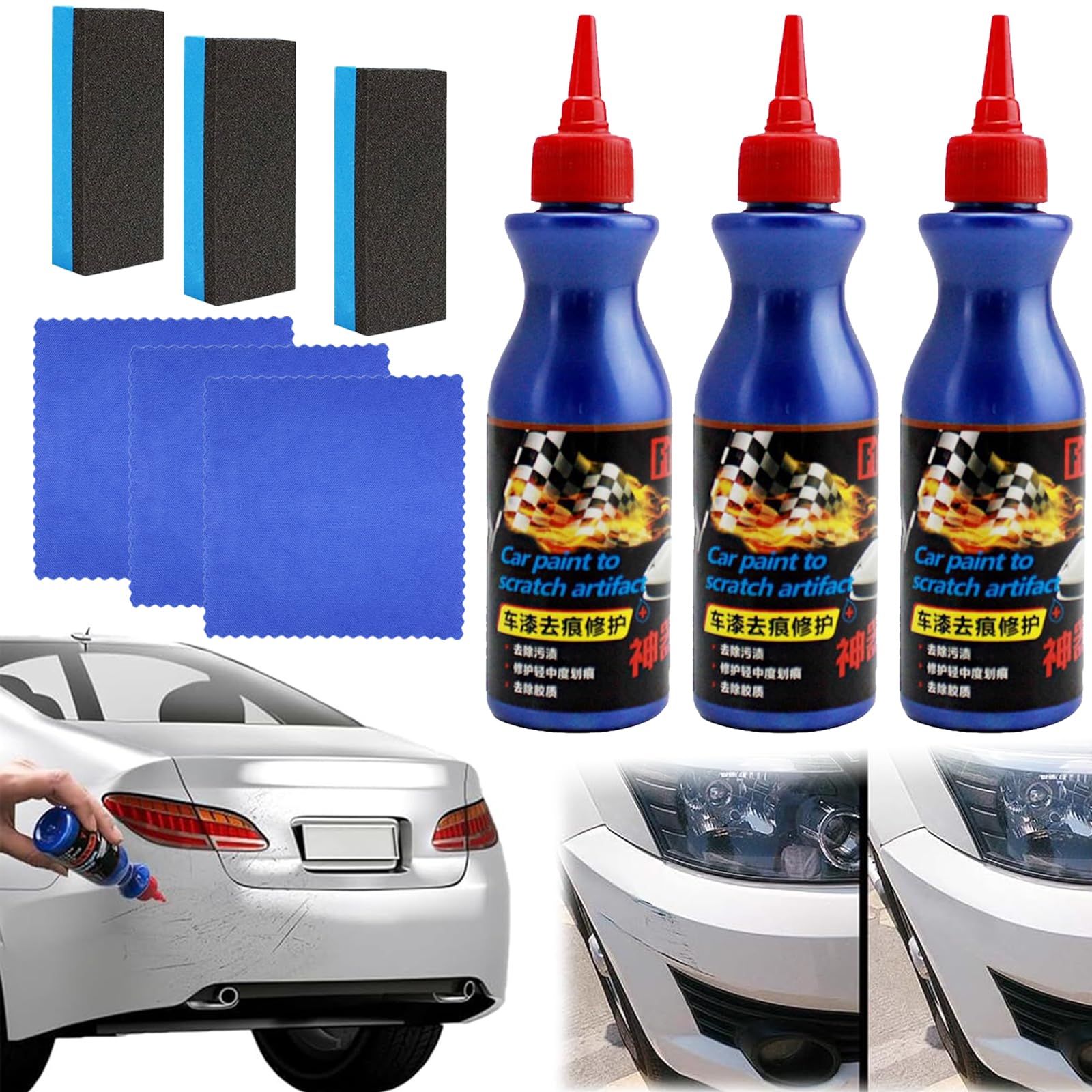 Splendid Car Scratch Repair, Preferablend Car Scratch Remover,Preferablen Scratch Remover, Preferablen Scratch Repair, Preferablen Car Scratch Repair Wax (3 Set) von Vopetroy