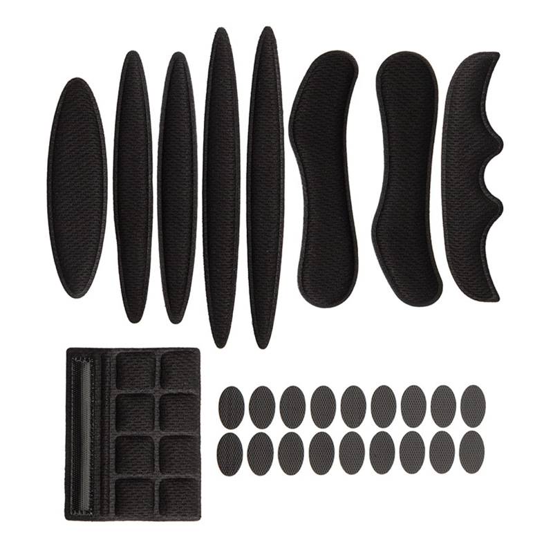 Votvlog 27 Pcs Schwarz Helmpolster Schaumstoff, Universelle Fahrradhelmpolster, Helm Innenpolster Zubehör von Votvlog