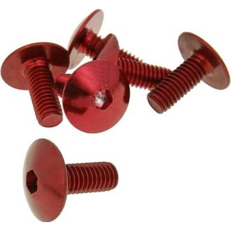 Vparts vc21238 bolzen schraubensatz 6 stück verkleidung rot - m6x15 von Vparts