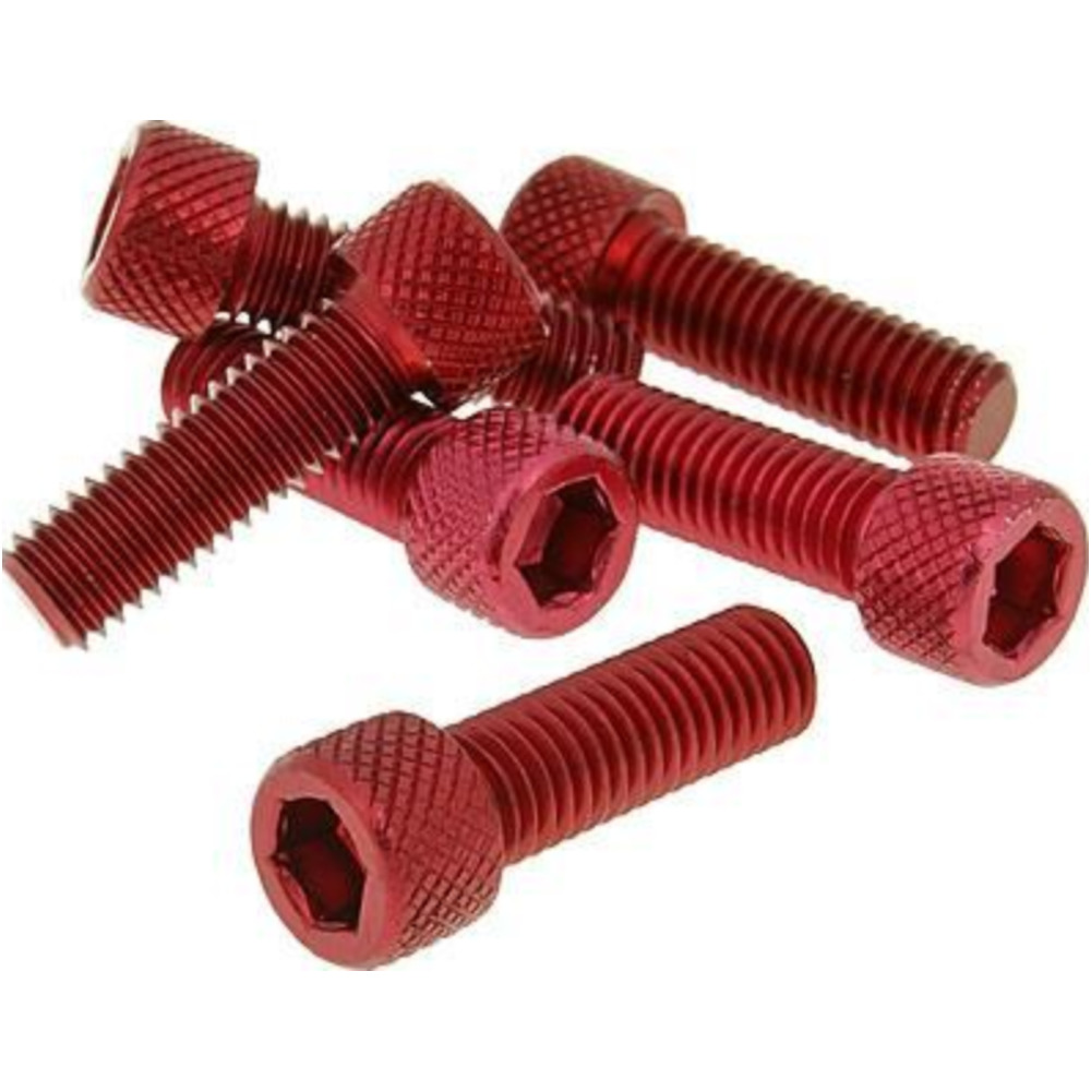 Vparts vc21294 bolzen schraubensatz 6 stück innensechskant alu rot - m8x25 von Vparts