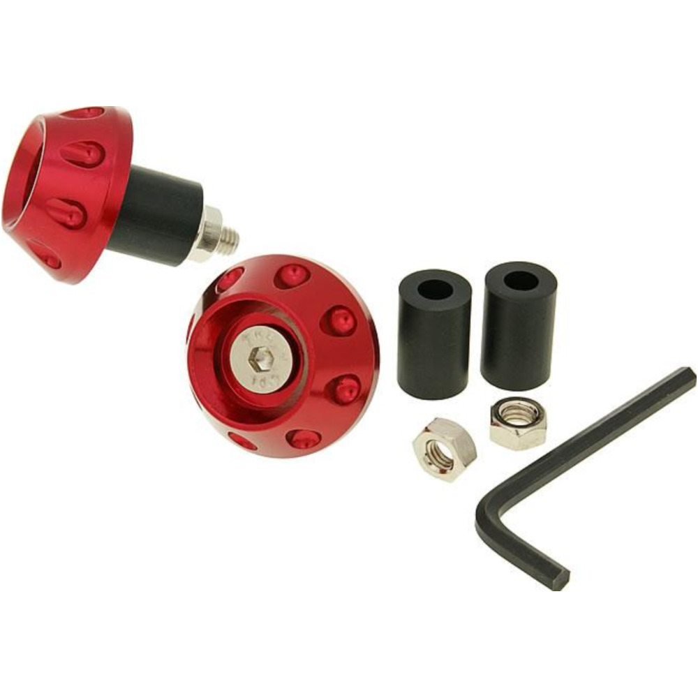 Vparts vc23342 lenkergewichte lenkerende vibrationsdämpfer flat 13,5 / 17,5mm - rot von Vparts