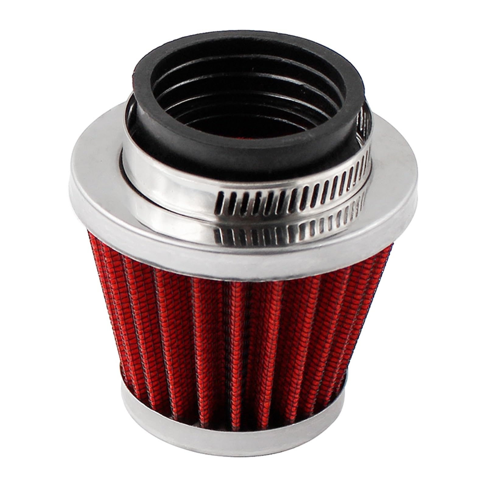 Motorrad Filter Motorrad-Pilzkopf-Luftfilterreiniger Universal-Luftfiltereinlass-Induktionskit (Color : 1pc Red) von VrAre