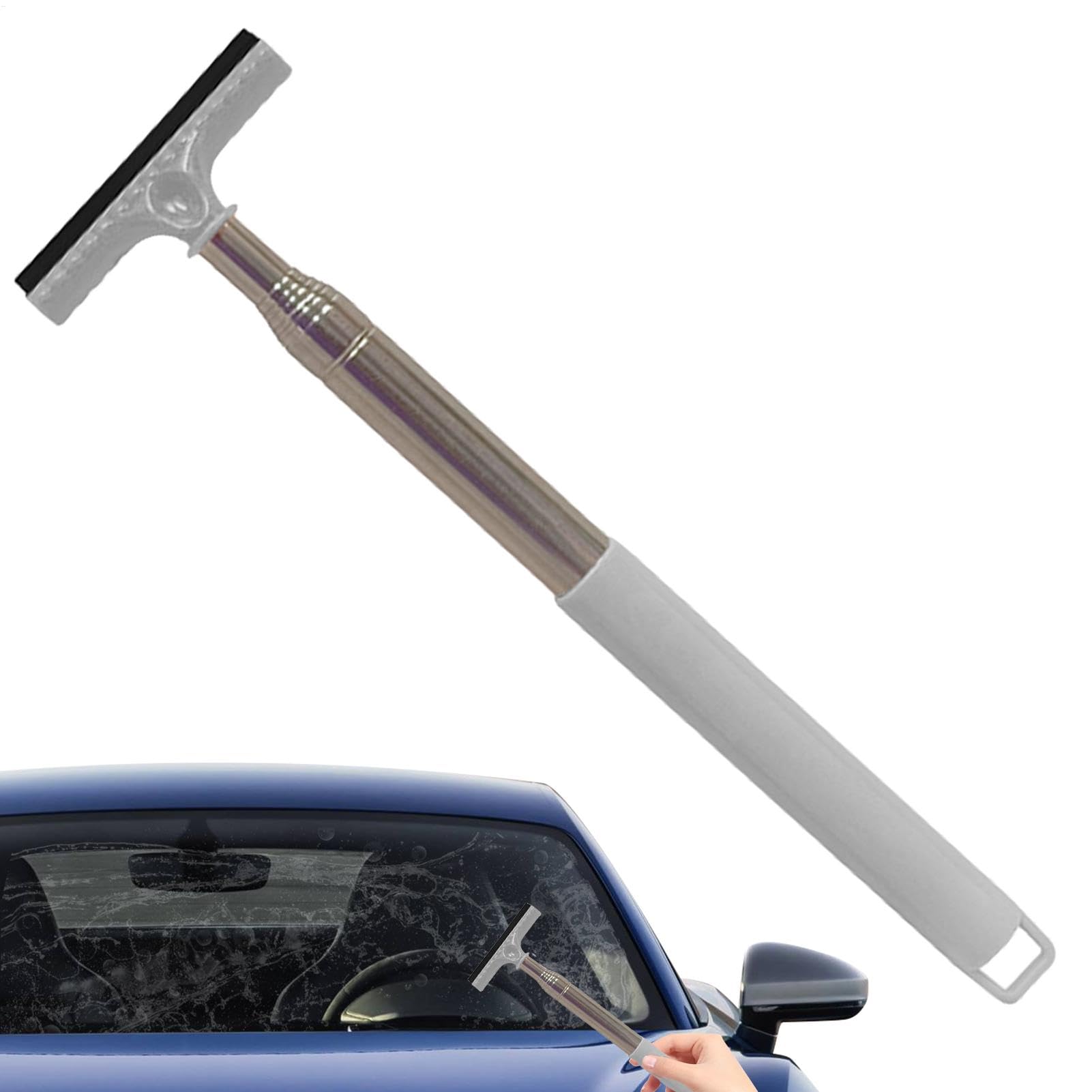 Autowindshield Wiper, einziehbarer Wasser-Mist Cleaner, tragbarer Auto-Squeegee, erweiterbarer Auto-Reiniger, Seiten-Rückkehrreiniger, Auto-Reiniger mit ausziehbarem Griff von Vriusi