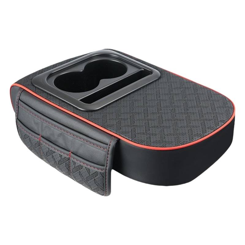 Multifunktionaler Auto-Becherhalter | Center Console Cushion mit Aufbewahrungsbeutel | Kfz-Organizer für Wasserbecher, Telefone und Schlüssel, multifunktionaler Auto-Kissen, Konsolen-Organizer für von Vriusi