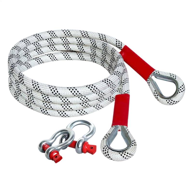 Tow Rope, High-Density Weaving Towing Strap with 2 D-Ring Shackles, Multifunctional Snatch Rope Off-Road Recovery Kit for Trucks, Pickups, SUVs, ATVs, Tractors, Heavy-Duty Towing and Recovery von Vriusi