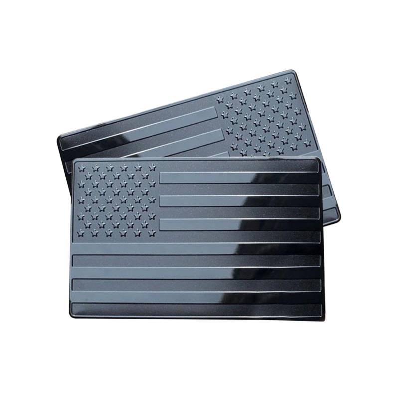 Vriusi 3D Amerikanische Flagge Auto Aufkleber Metall Auto Aufkleber Amerikanische Flagge 3D | 2 Stück Amerikanische Flagge Emblem, Metall Aluminium Körper Aufkleber Dekoration von Vriusi