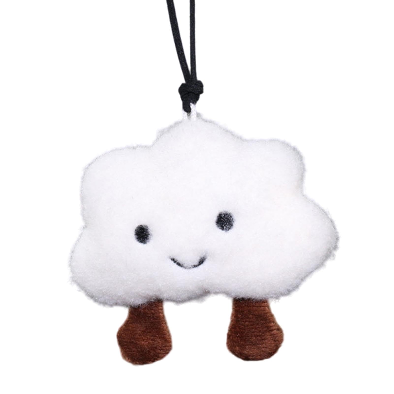 Vriusi Cartoon Car Pendant, Cute Cloud Car Pendant, Rearview Reflector Plush Cloud Ornament, Warm and Lovely Vehicle Decorative Tool, Car Cartoon Plush, Interior Rearview Pendant Decoration von Vriusi