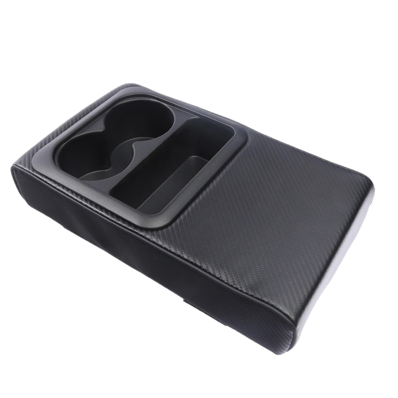 Vriusi Multifunktionales Auto-Armrest Box Pad, Armrest Box Heightening Pad, Car-mounted Extended Storage, Center Console Cover with Cup Holder, Leather Booster Car Armrest Cover Protector for Cars von Vriusi