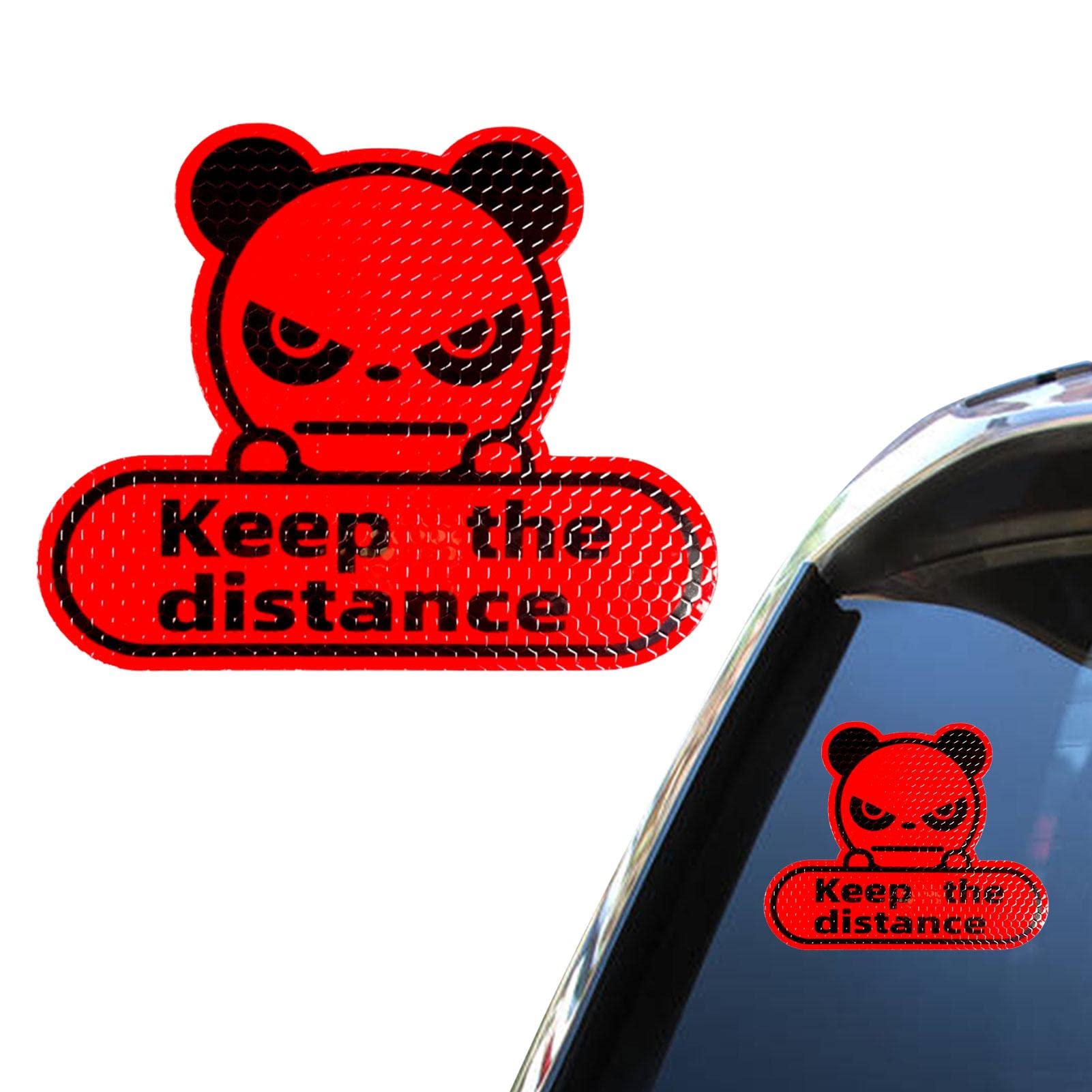 Vriusi Reflektierende Autoaufkleber | Lustige Reflektierende Panda-Aufkleber,Wetterfeste Autoaufkleber,Wasserdichte Panda-Aufkleber für LKW, Autos, Outdoor von Vriusi