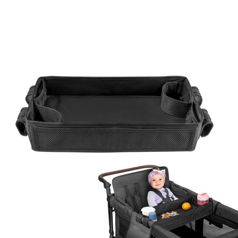 Vriusi Stroller Snack Tray, Oxford Cloth Organizer, Storage Stroller Organizer, Caddy Organizer Bag, Stroller Tray Attachment, Stroller Cup Holder, Snack Tray Organizer, Stroller Bag Organizer von Vriusi