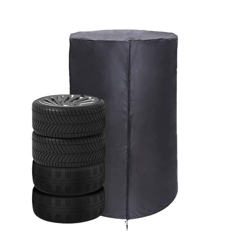 Vriusi Tire Stack Cover, Tire Covers for Trucks Oxford Cloth, Tire Dust Cover Oxford Cloth, Sun Protection 4 Tires Stacked Vehicle Wheel Cover, Waterproof for Most Automotive Truck Car Tires von Vriusi