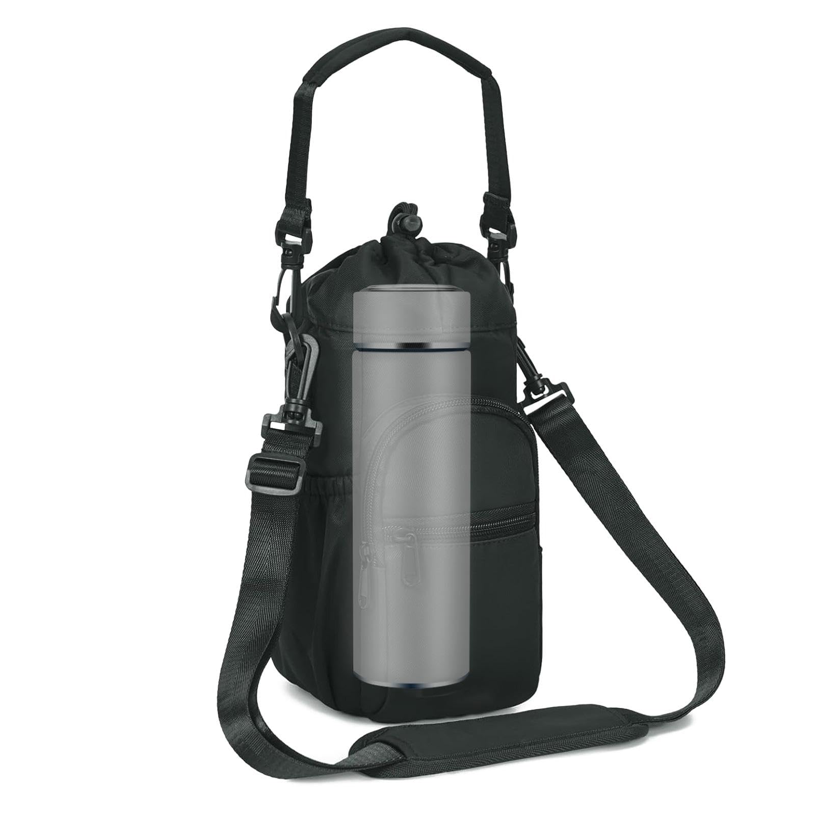 Vriusi Wasserflaschenträger, Wasserflaschen-Tragetasche, Tasche für Wasserflasche, Tragbare Wasserflaschentasche mit Riemen, multifunktionaler Wasserflaschenhalter für Spaziergänge, Wandern, Camping von Vriusi