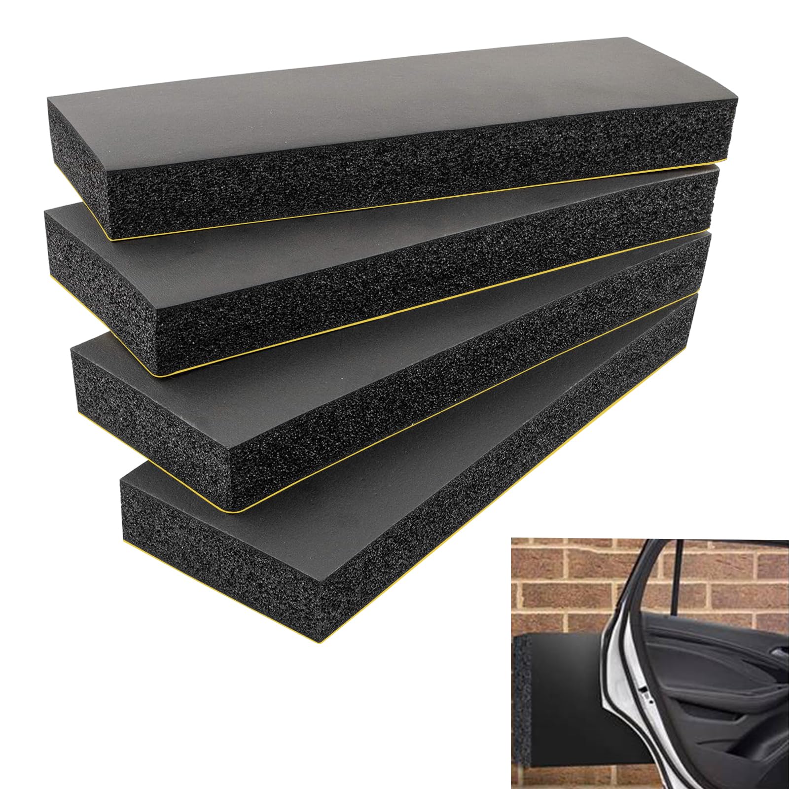 Vueinrg 4 Stück 30x10x3cm Garagen Wandschutz Garage Selbstklebend Schaumstoff Garage Wandschutz Auto Garagenwandschutz Extra Dicker für Autotüren Carport Garagenwand und Parkplatz (Schwarz) von Vueinrg