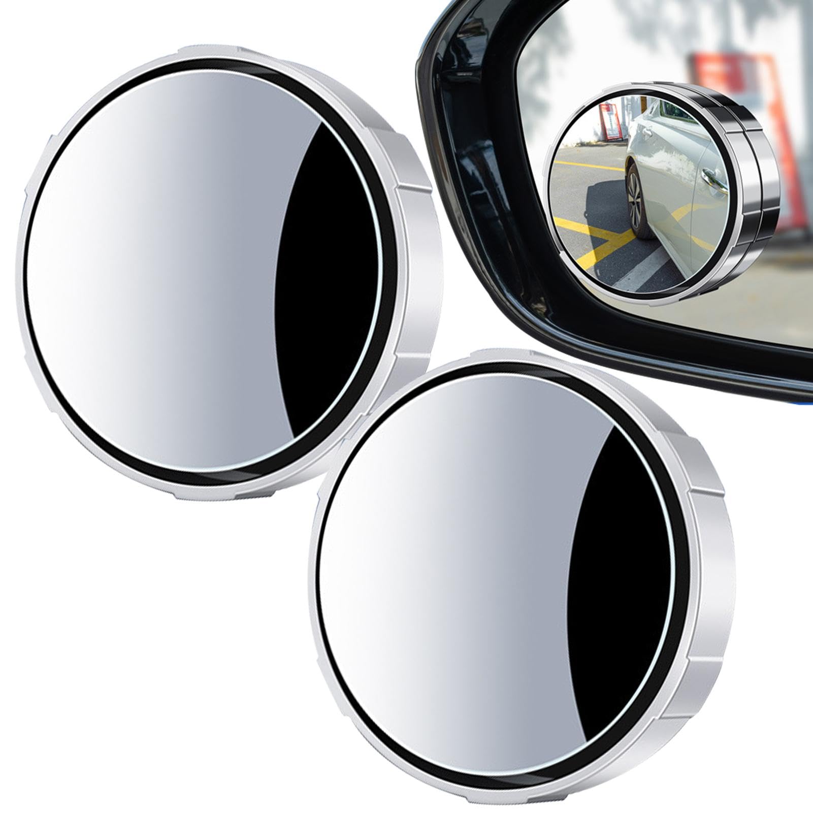 Vuggdt Blindspot Spiegel für Auto - Saugnapf 360 Grad Einstellbarer Rückspiegel | Mehrzweck-Seitenspiegel, High-Definition-Wischer für Fahrzeuge von Vuggdt