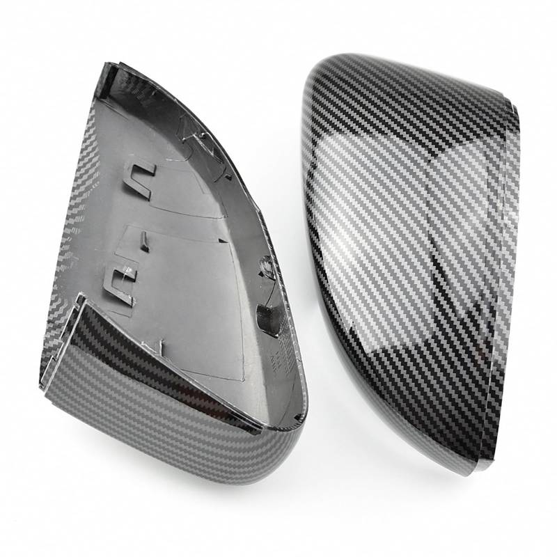 Vuzmode, for VW, for Polo, 6R 6C Seitentür-Außenspiegelabdeckung, Ersatzkappen (Kohlefaser), passend for Volkswagen, 2010 2011 2012 2013 2014 2016 2017 Außenspiegel-Abdeckkappe von Vuzmode