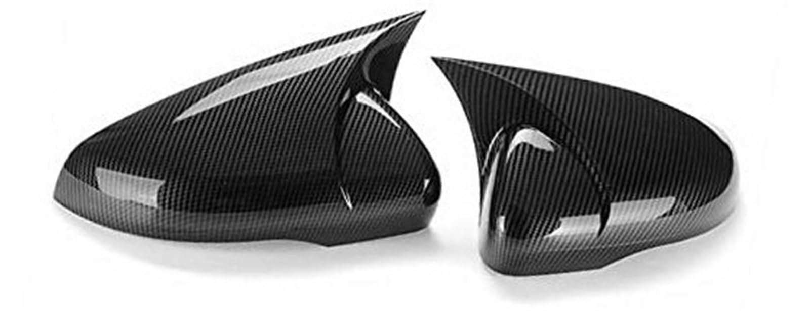 Vuzmode 1 Paar, for VW, for Volkswagen, for Golf, 6 MK6 GTI GTD 2009–2013, Auto-Seiten-Rückspiegel-Abdeckungskappen Ersatzabdeckung für Fahrzeugspiegel(Black Carbon Fiber Look) von Vuzmode