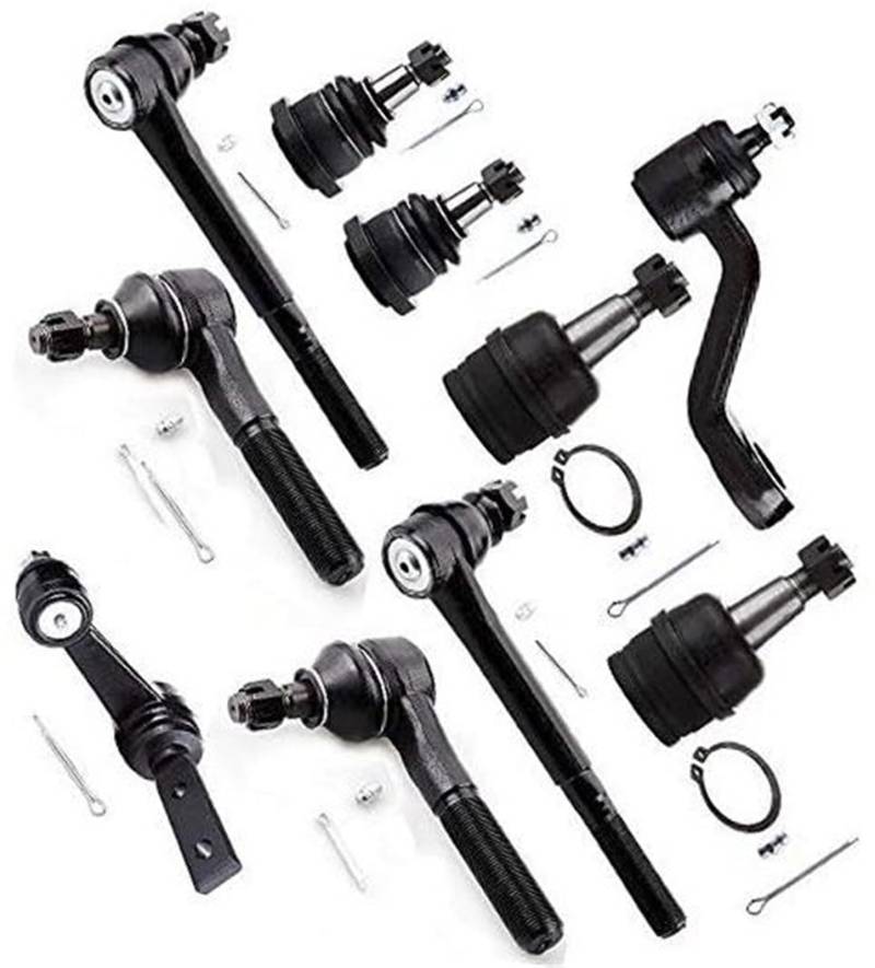 Vuzmode 10pcs 2WD RWD Front Suspension Kit Inner Outer Tie Rod End Upper Lower Ball Joints Pitman Arm Idler Arm, for 1997-1999, for Dodge,for Ram 1500 Oberer und unterer Kugelgelenksatz von Vuzmode