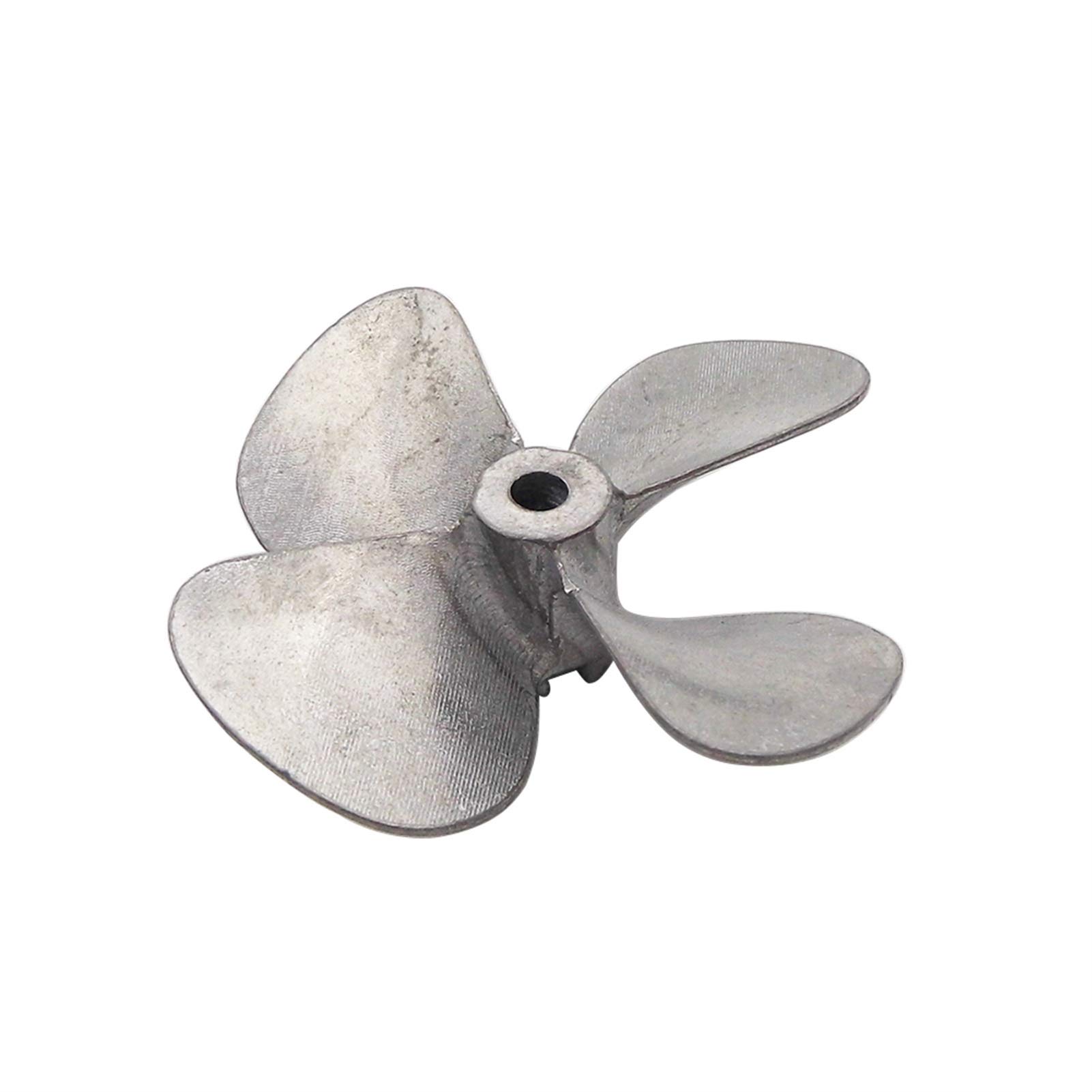 Vuzmode 1PC Rechts Links Hand 5mm 4-Blätter 60mm Metall Propeller Prop RC Boot Köder Schlepper Marine ROV Marine Curise Holz Boot Außenbordbootpropeller(D60mm Left Hand) von Vuzmode