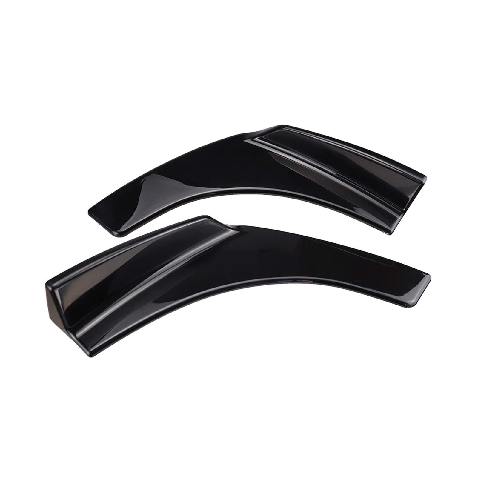 Vuzmode 2 STÜCKE Universal Frontstoßstange Lip Splitter Deflektor Spoiler Scratch Flügel Schaufeln Stoßstange Deflektor Schutz Canard Lip Heckspoiler-Flügel-Dekoration, Fensterverkleidung, F(Black) von Vuzmode